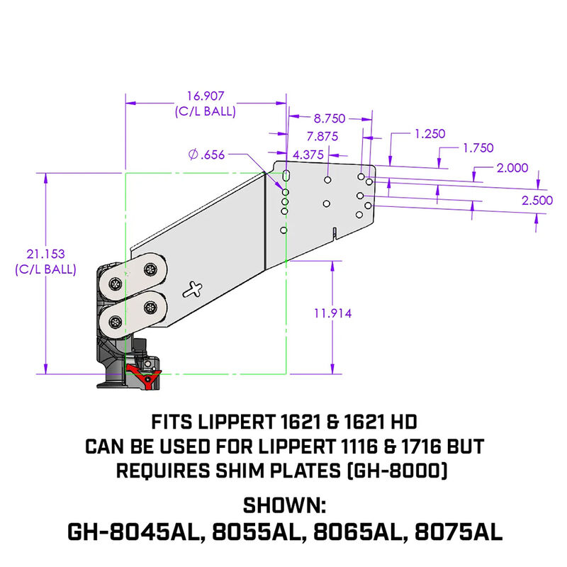 Gen-Y Hitch GH-8076AL Executive Torsion-Flex Rhino SnapLatch Fifth Wheel Pin Box Replacement image number 10