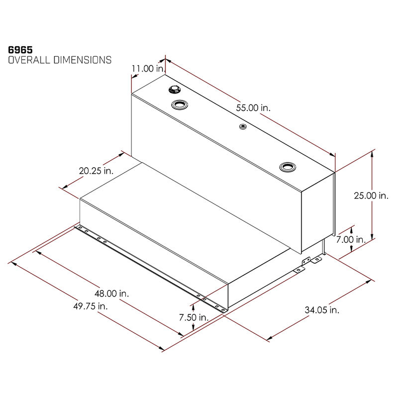 Vector 6965 Pro Series 92-Gallon LT-Shaped Diesel Transfer Tank, White image number 4