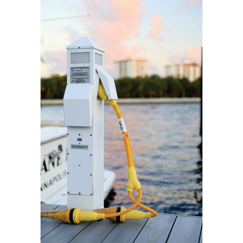 International Dock Products 36" Dock-Mount Power Pedestal, SPC-36-3A-305 image number 3