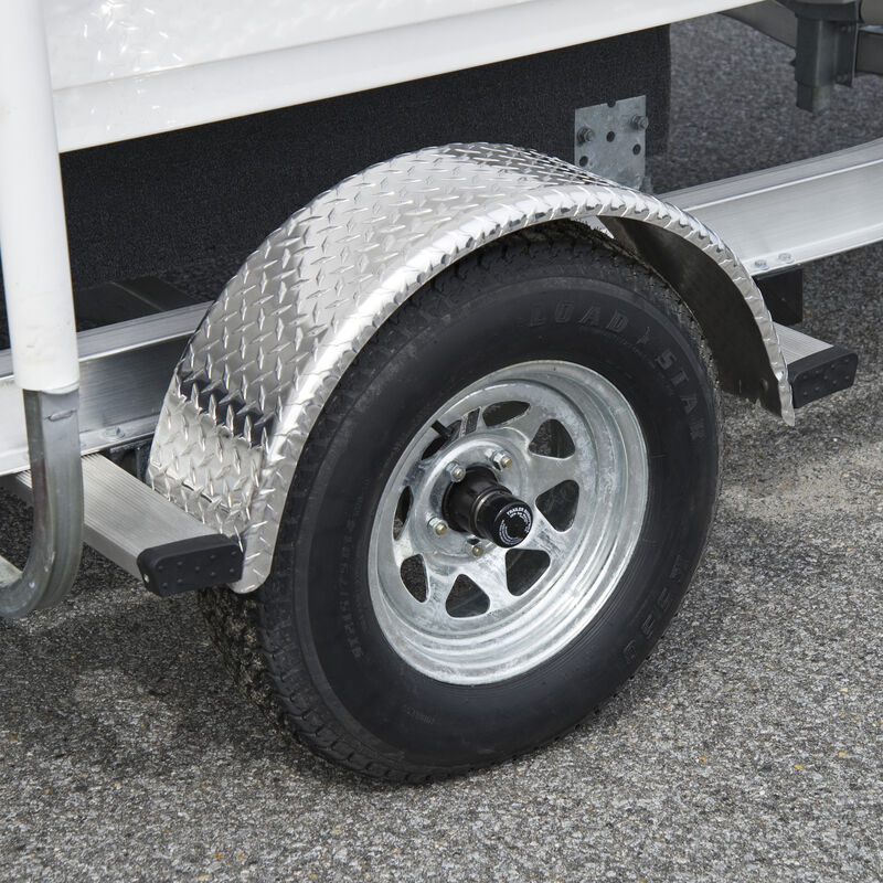 Smith Round Trailer Aluminum Tread Plate Fender for 14" Tire image number 2