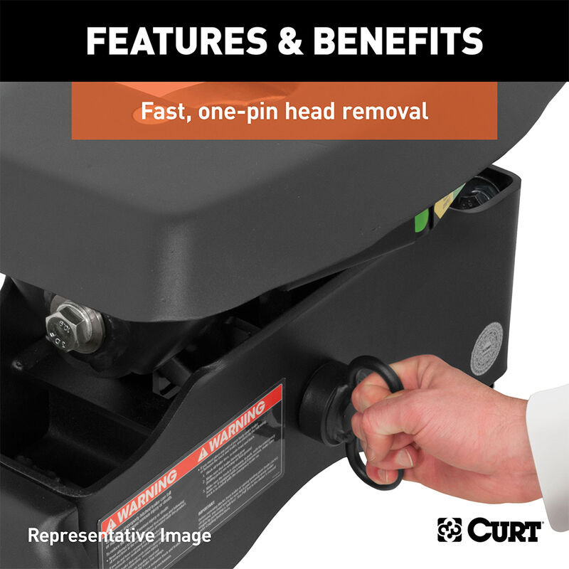 CURT A25 5th Wheel Hitch with Rails image number 10