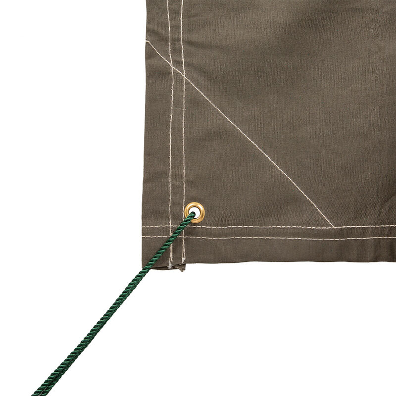 Stansport Heavy-Duty Canvas Tarp, 10' x 12', Olive Drab Green image number 2