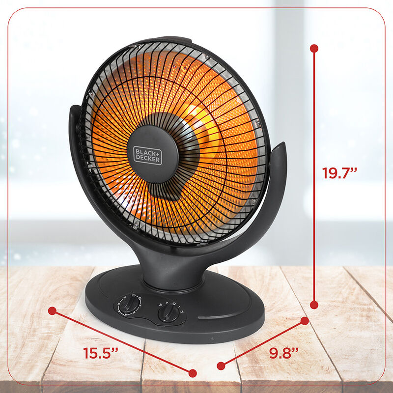 Black+Decker 800W Radiant Dish Heater image number 8