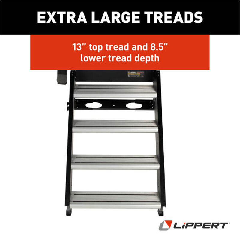 Lippert SolidStep 4.0 Premium RV Steps for 30" Doorway, Quad Step with Lift Assist image number 7