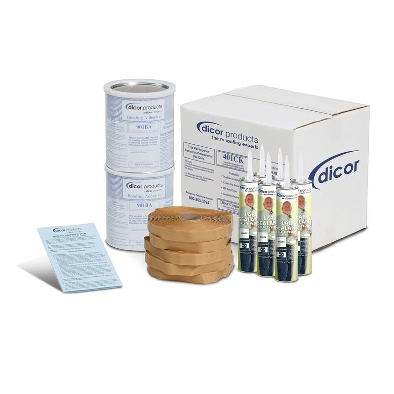 Dicor Rubber Roof Installation Kit, White image number 1