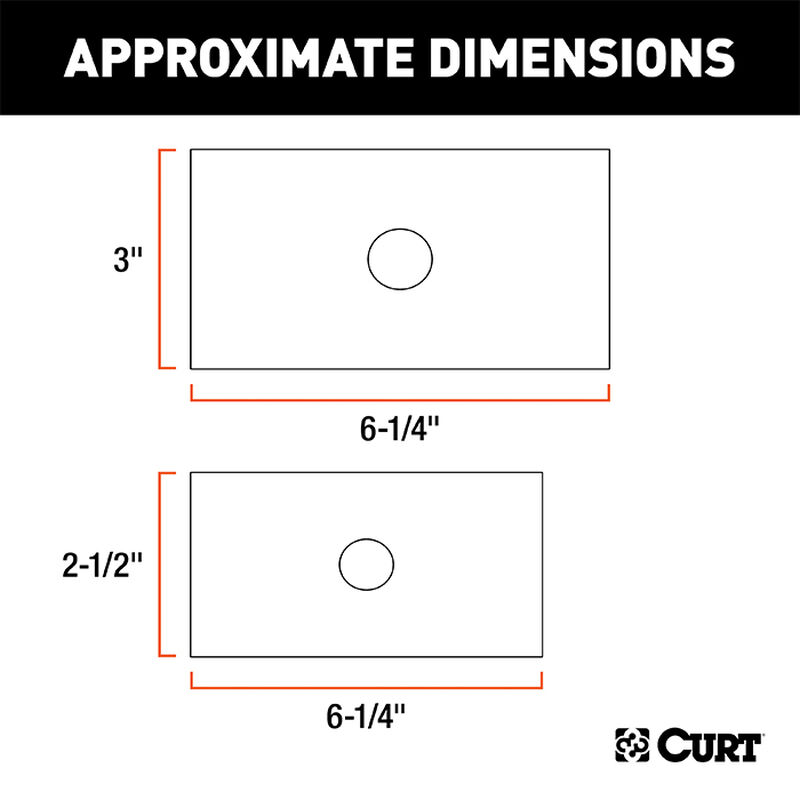CURT Receiver Hitch Reducer Sleeve Set image number 2