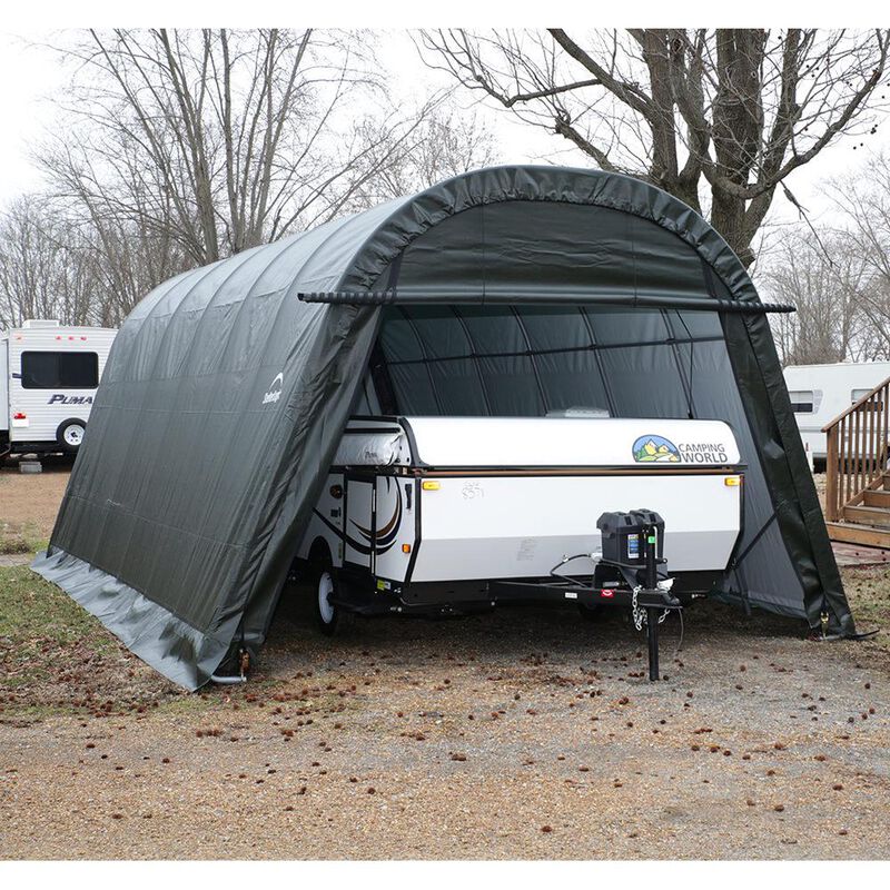 Round Style Shelter 12 x 20 x 8 Gray Cover image number 2