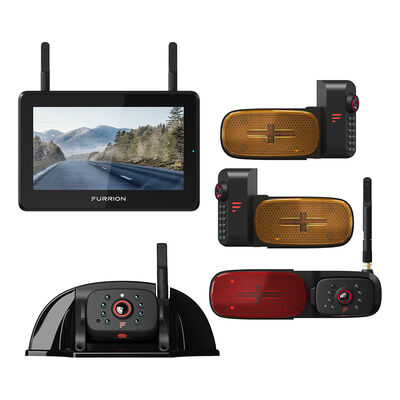 Furrion Vision S+ RV Backup Camera and Observation System, 7" Monitor, Side Cameras, Sharkfin Camera, Rear Camera, LED Marker Lights