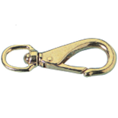 Polished Brass Swivel Snap, 4-1/2"L