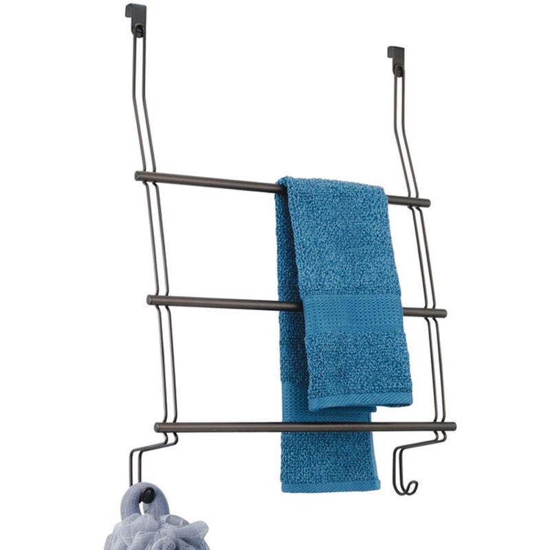 Over Door 3 Bar Towel Rack - Bronze image number 1