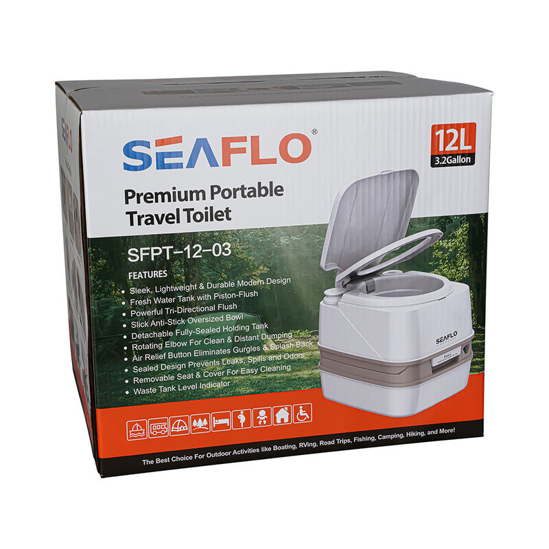 SEAFLO 3.2 Gallon (12L) Premium Portable Travel Toilet image number 2