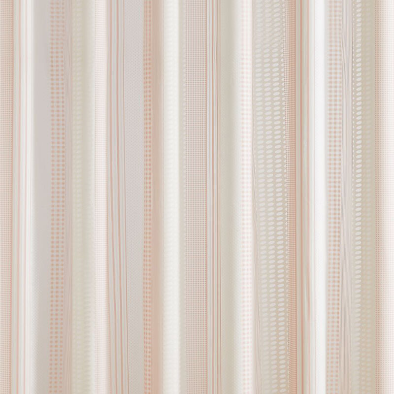 Enclave 15-Piece Bathroom Set with Shower Curtain and Bath Mat, Blush Stripe image number 2