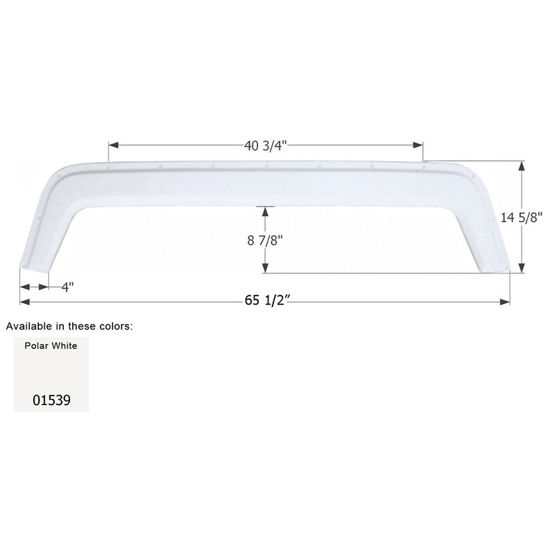 Icon Technologies Fender Skirt, Tandem, Fleetwood, FS740, Polar White image number 2