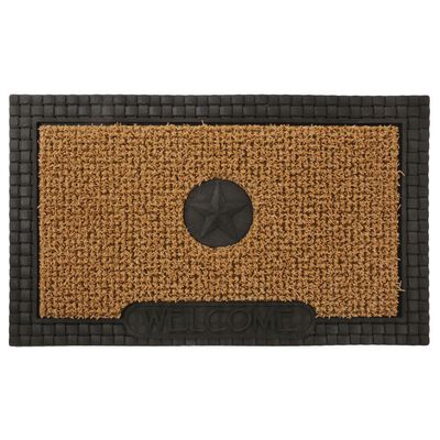 AstroTurf Star Design Patio Mat, 30'' x 18'', Black/Tan