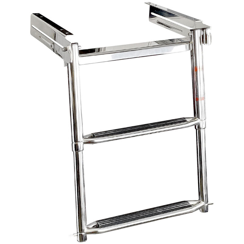 Overton's Slide-in 2 Step Telescopic Stainless Steel Swim Platform Ladder image number 1