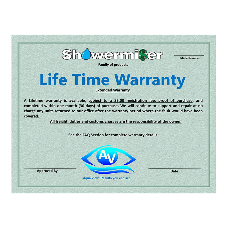 Aqua View ShowerMiser SMC001 for RVs and Boats, Chrome image number 7