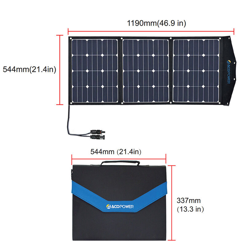 ACOPOWER 120 Watt Monocrystalline Portable Solar Panel image number 3