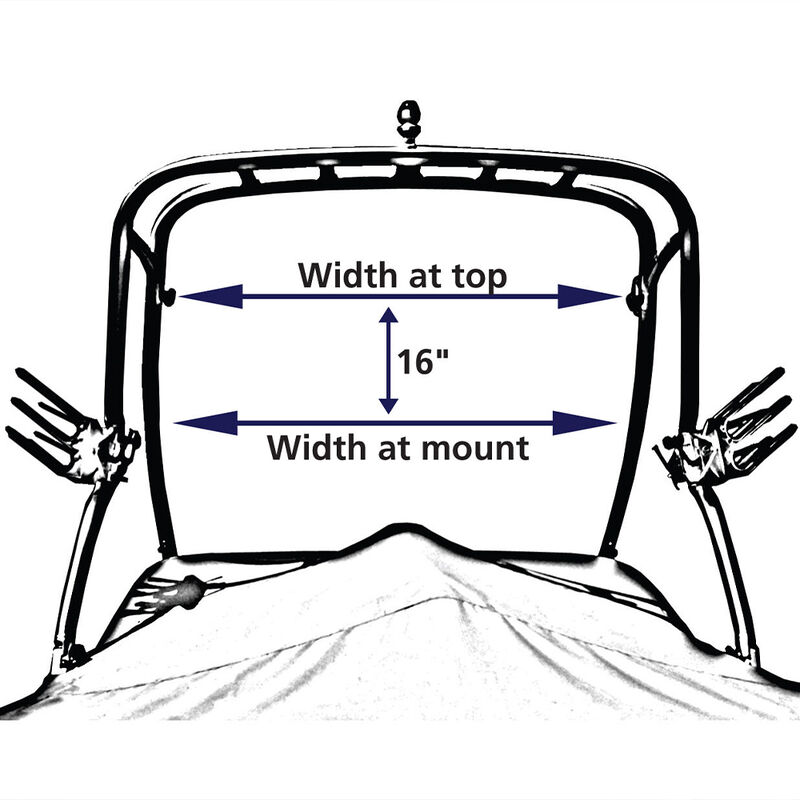 Taylor Made Tower Bimini Top, 81" - 84" image number 2