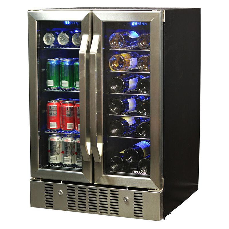 Newair 18 Bottle/60 Can Dual Zone Built-in Compressor Wine & Beverage Cooler image number 2