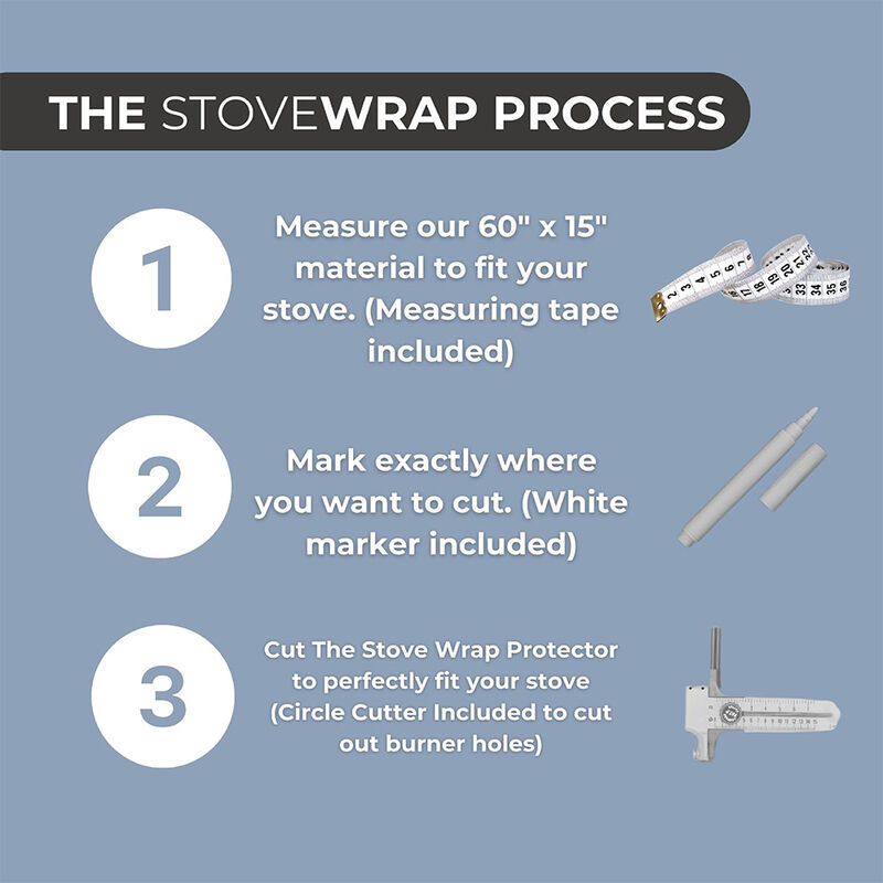 Stove Wrap DIY Cut-to-Fit Stove Top and Oven Protector for RV, Camping, and Boat Stoves image number 4