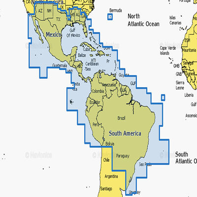 Garmin Navionics Marine Cartography, Mexico/ Central America And Brazil
