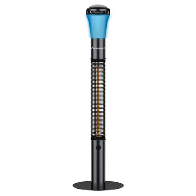 Epsilon 59&rdquo; Electric Infrared Tower Heater with Bluetooth, Silver