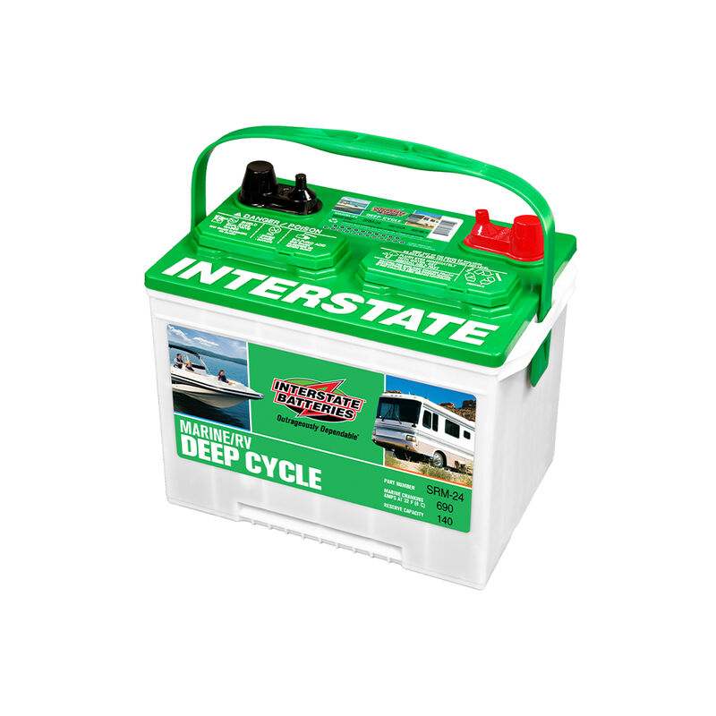 Interstate Marine/RV Deep Cycle Battery, Group Size 24M, 550 CCA image number 2