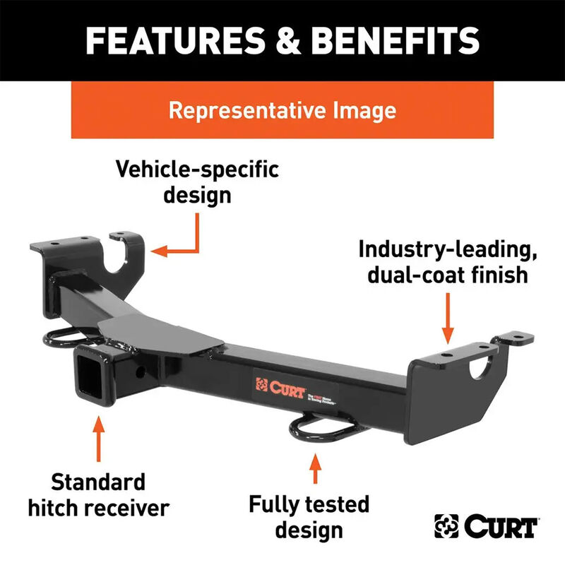 CURT 31088 2" Front Receiver Hitch, Select Chevrolet Silverado, GMC Sierra 1500 image number 4