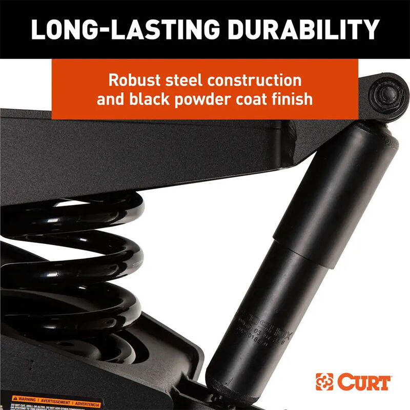 CURT Helux Coil-Spring 5th Wheel Pin Box, 2,950 lbs. Pin Weight, 18,000 lbs. Capacity image number 2