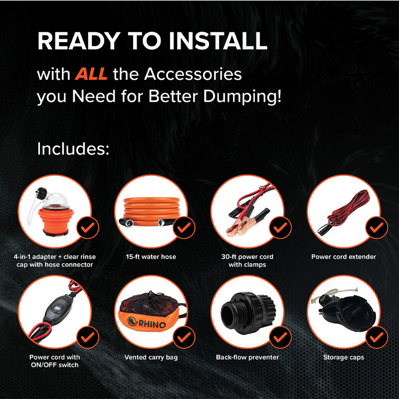 Camco 39040 Rhino Macerator Pump Kit image number 18