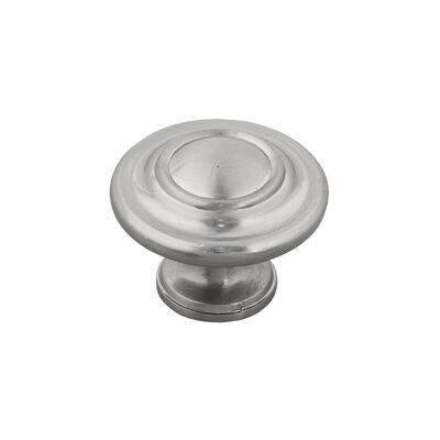 JR Products Designer Cabinet Knob, Round, Satin Nickel