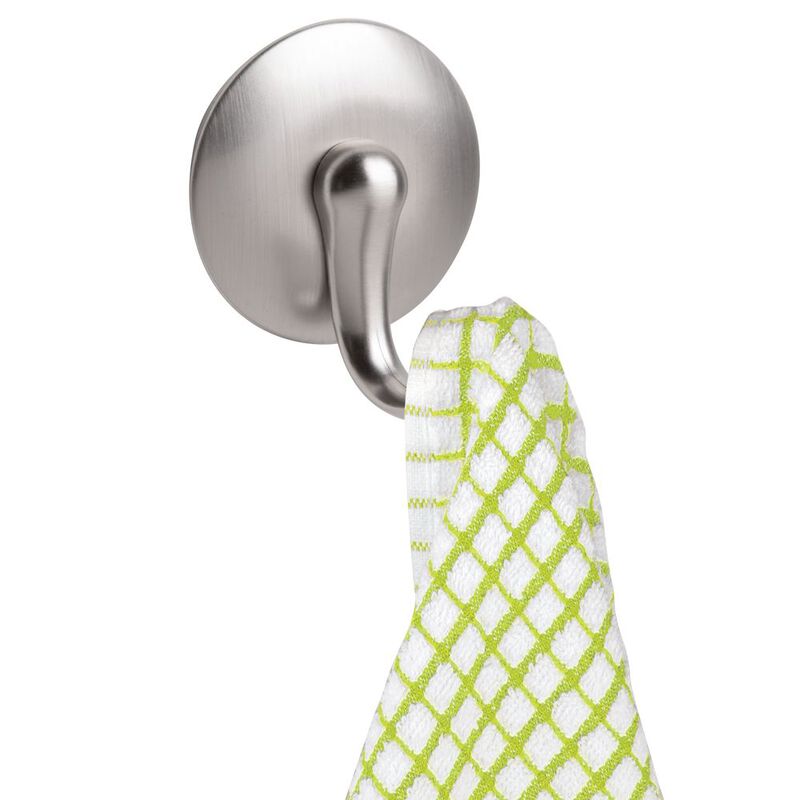 iDesign AFFIXX Peel and Stick Adhesive Storage Hook Set Brushed Finish  image number 2