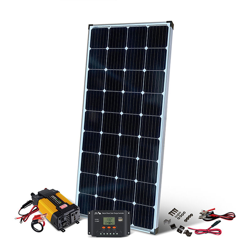 200 Watt Crystalline Solar Panel Kit with 400 Watt Inverter image number 1