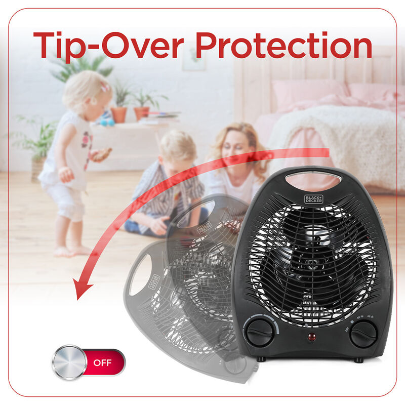 Black+Decker Personal Electric Heater, Black image number 6