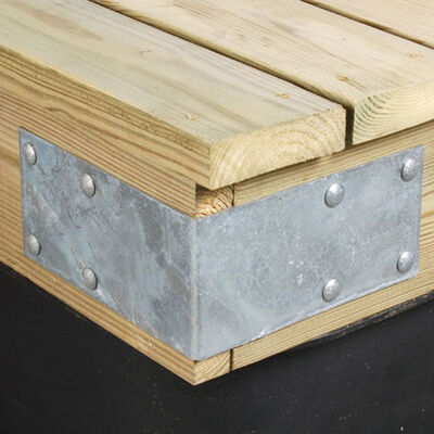 Commercial-Grade 1/4" Floating Dock Hardware - Outside Corner End