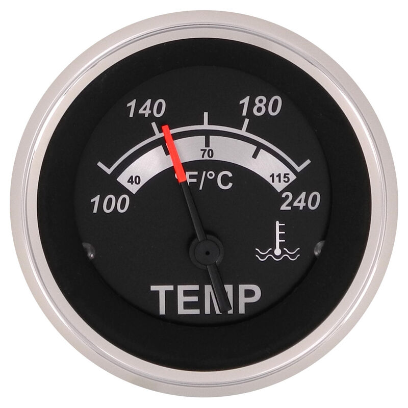 Sierra Black Sterling 2" Water Temperature Gauge image number 1