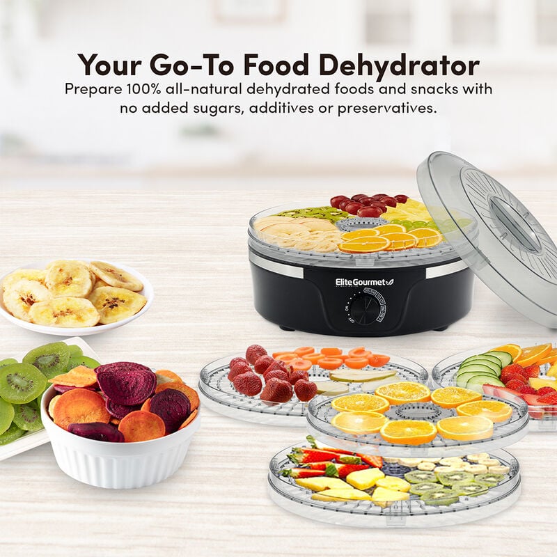  Elite Gourmet 5-Tier Food Dehydrator, Transparent image number 4