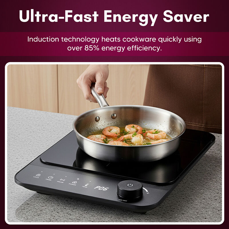 Elite Gourmet SlimStore Induction Cooktop, Black image number 2