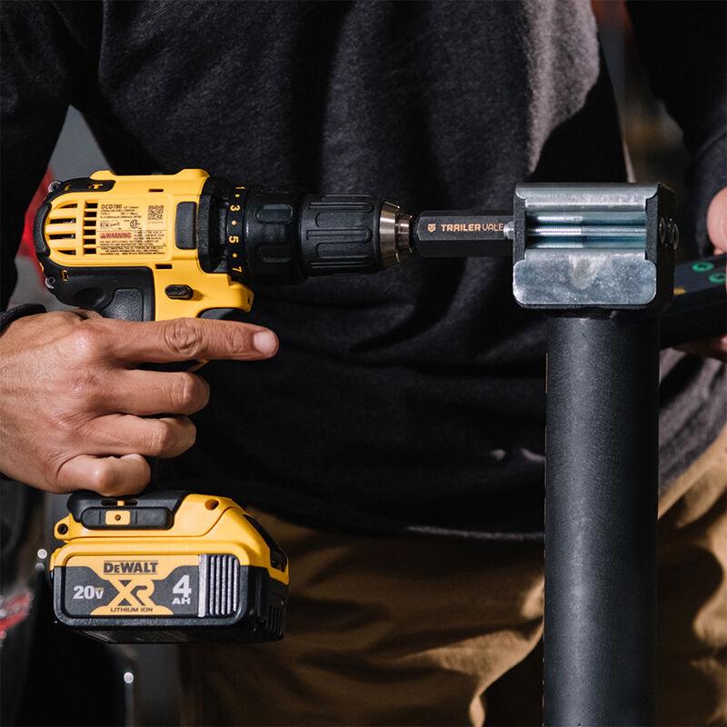 Trailer Valet 5,000 lbs Side Pipe Mount Bracket Drill Jack w/ Wheel image number 10