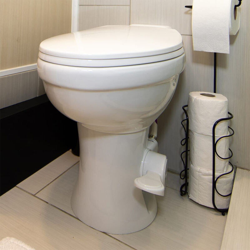 Lippert Flow Max RV Toilet with Elongated Seat, Standard 18"H Seat image number 8