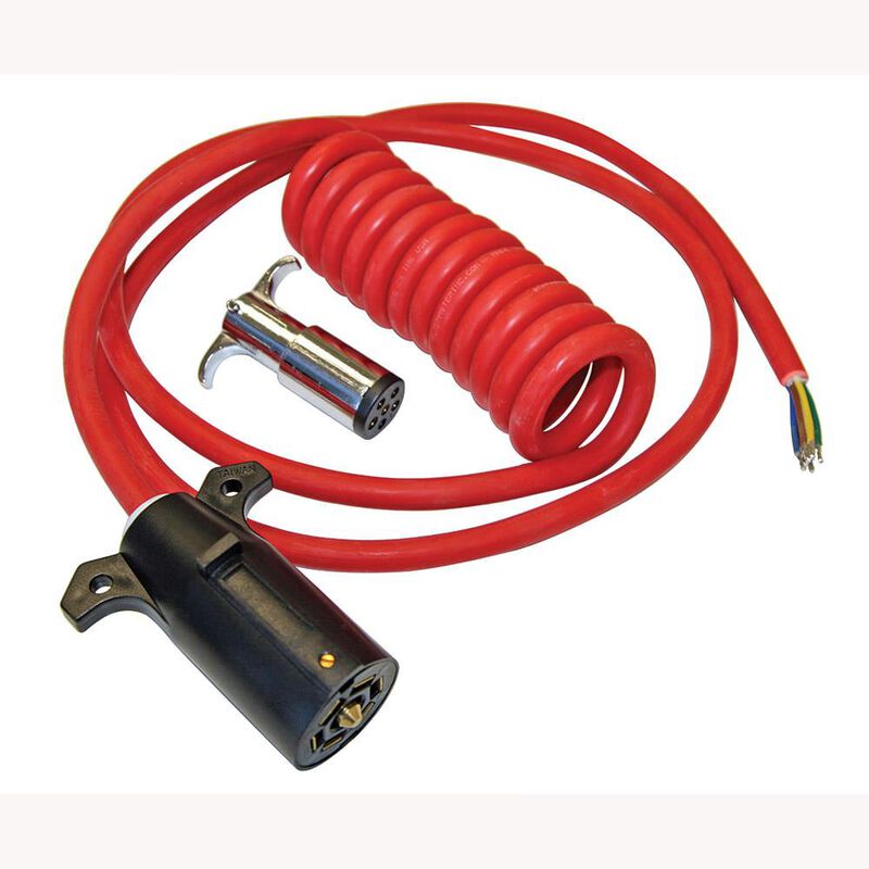 Roadmaster 1676-7 Flexo-Coil to Straight Hybrid 7 to 6-Wire Power Cord image number 1