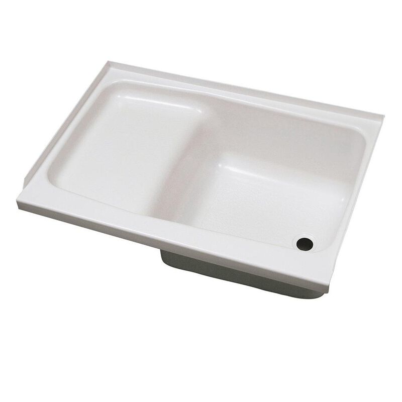Replacement ABS Step Tub, 24&rdquo; x 40&rdquo;, White with Right Drain image number 1