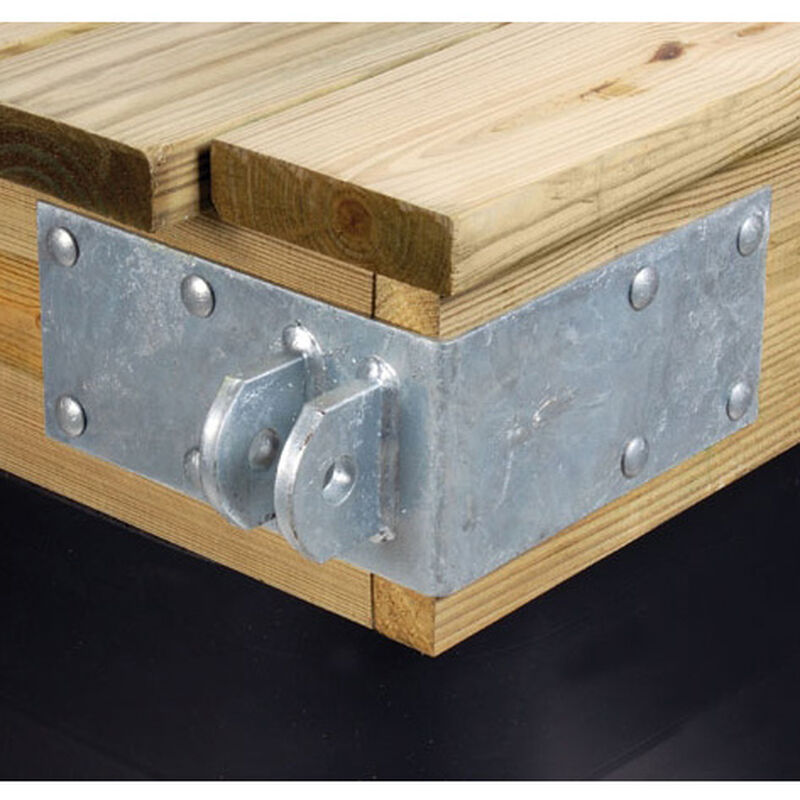 Commercial-Grade 1/4" Floating Dock Hardware - Female Outside Corner image number 1