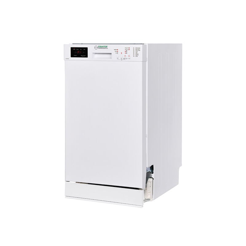 Equator 18" Built in Dishwasher 10 Place Setting 8 Wash programs half Load Sensor Wash 110V Energy Star Rated in White image number 6