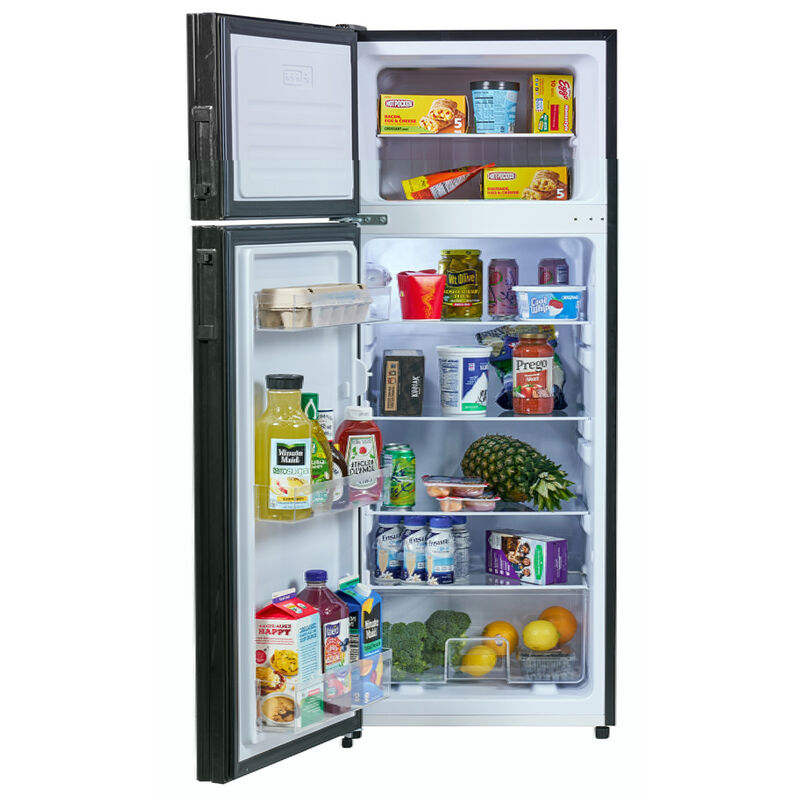 Invision 8CU SS Top Mount Freezer RV Refrigerator&mdash;Black/Right image number 3