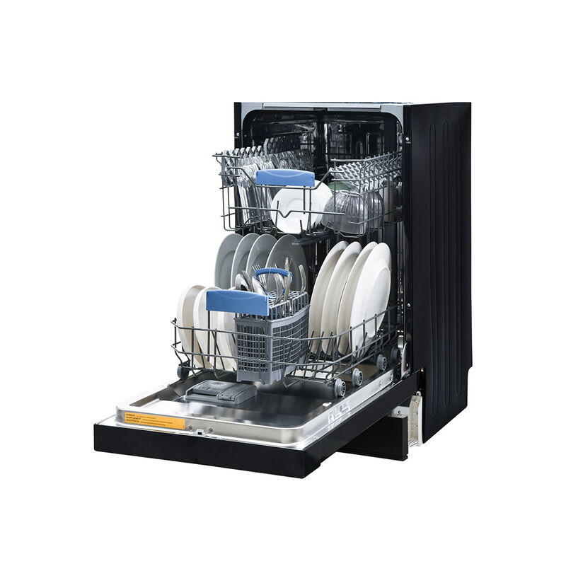 Equator 18" Built in Dishwasher 10 Place Setting 8 Wash programs half Load Sensor Wash 110V Energy Star Rated in Black image number 11