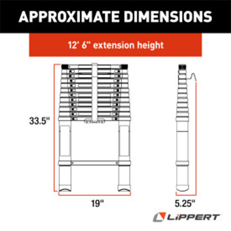 Lippert On-the-Go 12'6" Telescopic Ladder image number 2