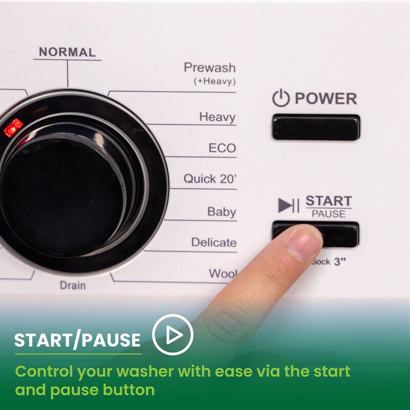 Equator Stackable EW 826 15-lb. Washer + ED 850 S 3.5 cu.ft. Vented Dryer, 110V, White image number 12