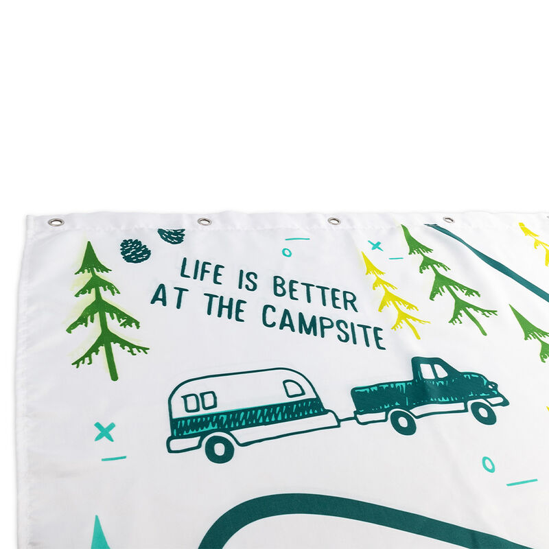 Camco Life is Better at the Campsite Shower Curtain image number 4