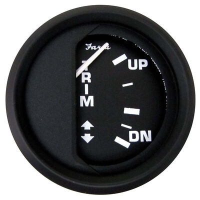 Faria 2" Euro Black Series Trim Gauge, OMC Outboard